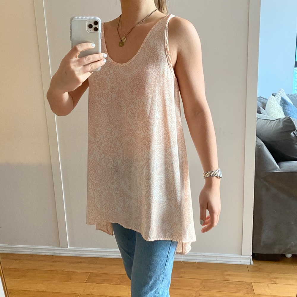 Nordstrom pink & cream tunic
